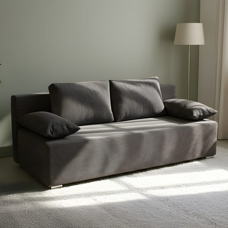 Schlafsofa Lunera 2 Cordstoff Graphit
