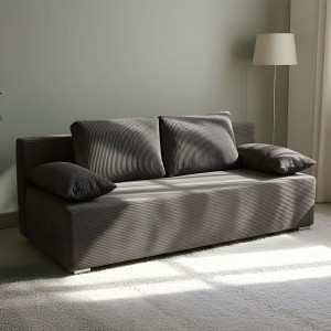 Schlafsofa Lunera Prima 2 Cordstoff Graphit