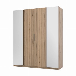 Kleiderschrank für Flur und Schlafzimmer 4-türig mit Schubladen Dravero EV/EV 2L 2F
