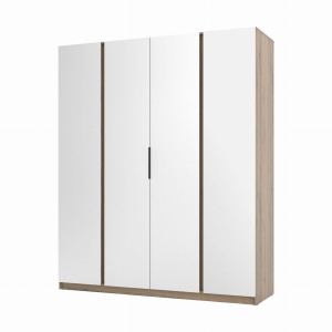 Kleiderschrank für Flur und Schlafzimmer 4-türig mit Spiegel Dravero EV/EV 4L