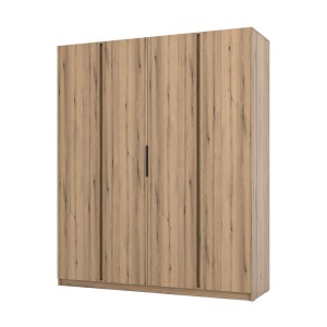 Kleiderschrank für Flur und Schlafzimmer 4-türig mit Regalböden Dravero EV/EV 4F