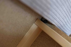 Schlafsofa Lunera 2 aus Cordstoff in Grün