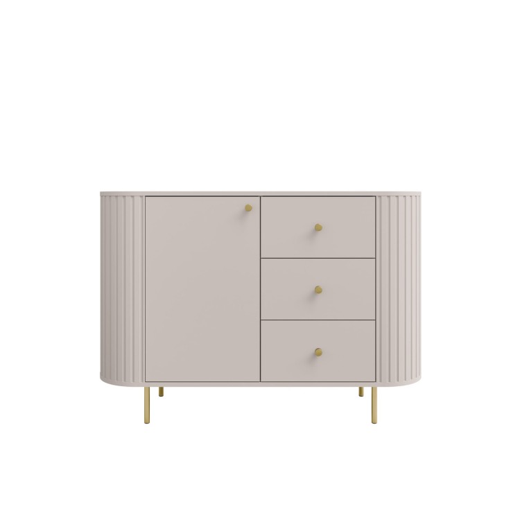 Kommode mit drei Schubladen für das Wohnzimmer Flana 813 1F3S Beige