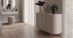 Kommode mit drei Schubladen für das Wohnzimmer Flana 813 1F3S Beige