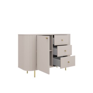 Kommode mit drei Schubladen für das Wohnzimmer Flana 813 1F3S Beige