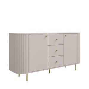 Kommode fürs Wohnzimmer mit drei Schubladen Flana 823 2F3S Beige