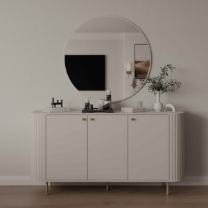 Kommode fürs Wohnzimmer mit drei Türen Flana 830 3F Beige