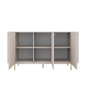Kommode fürs Wohnzimmer mit drei Türen Flana 830 3F Beige