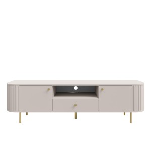 TV-Schrank mit zwei Türen und Schublade fürs Wohnzimmer Flana 321 2F1S Beige