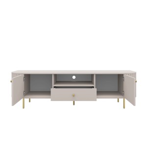TV-Schrank mit zwei Türen und Schublade fürs Wohnzimmer Flana 321 2F1S Beige