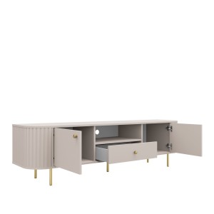 TV-Schrank mit zwei Türen und Schublade fürs Wohnzimmer Flana 321 2F1S Beige