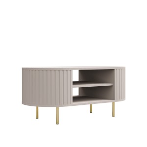 Couchtisch mit gerillten Seiten fürs Wohnzimmer Flana 200 Beige