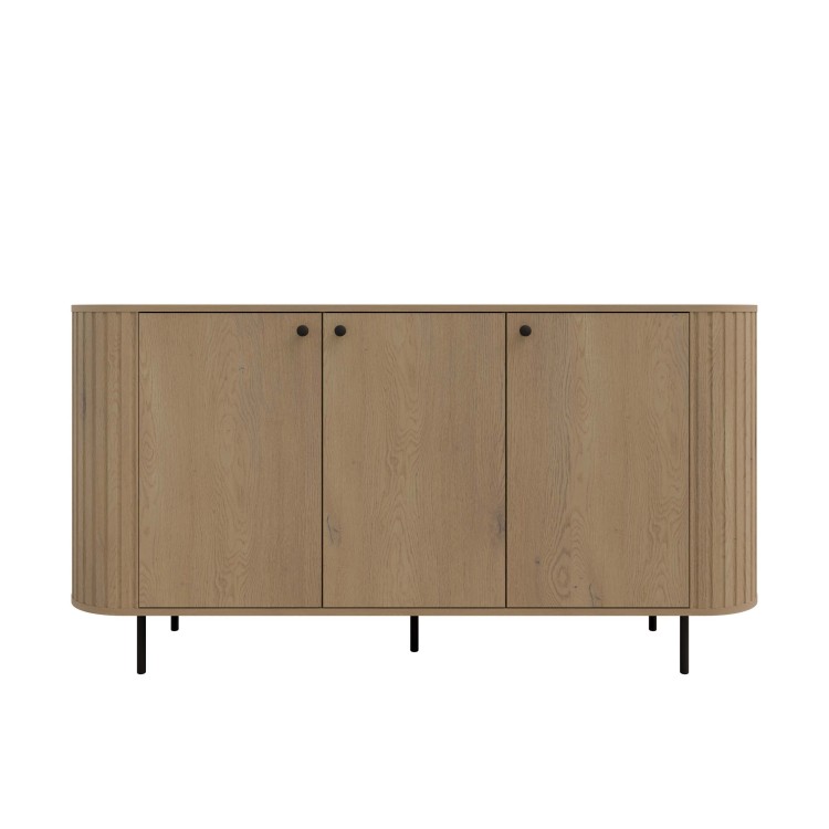 Kommode fürs Wohnzimmer mit drei Türen Flana 830 3F Eiche Cremona