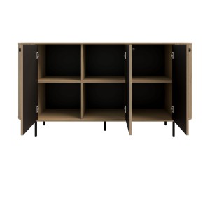 Kommode fürs Wohnzimmer mit drei Türen Flana 830 3F Eiche Cremona