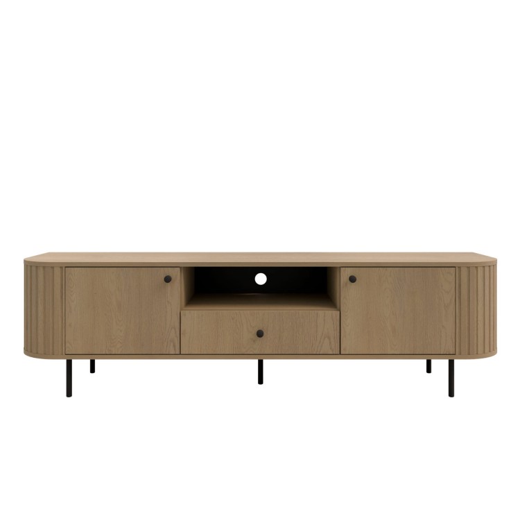 TV-Schrank mit zwei Türen und Schublade fürs Wohnzimmer Flana 321 2F1S Eiche Cremona