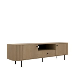 TV-Schrank mit zwei Türen und Schublade fürs Wohnzimmer Flana 321 2F1S Eiche Cremona