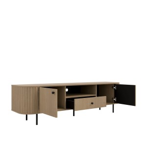 TV-Schrank mit zwei Türen und Schublade fürs Wohnzimmer Flana 321 2F1S Eiche Cremona