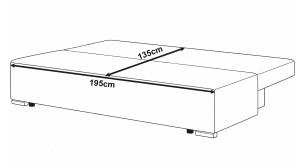 Schlafsofa Lunera 2 aus Cordstoff in Grün