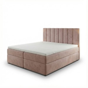 Kontinentales Bett 160x200 SONNO BELLO mit 2 Bettkästen rosa