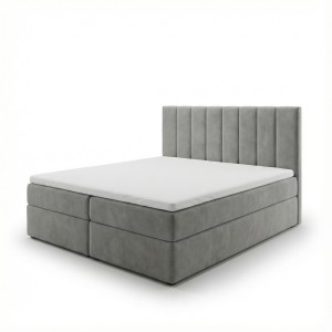 Kontinentales Bett 160x200 SONNO BELLO mit 2 Bettkästen grau