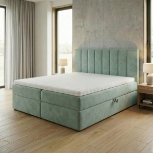 Kontinentales Bett 180x200 SONNO BELLO mit 2 Bettkästen mint