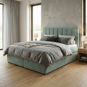 Kontinentales Bett 180x200 SONNO BELLO mit 2 Bettkästen mint
