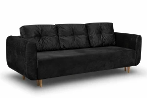 Schlafsofa mit Bettkasten Seville Schwarz