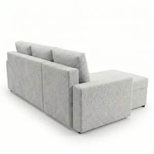 Ecksofa mit Schlaffunktion für das Wohnzimmer NIRVANA Bouclé Teddy Beige