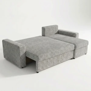 Ecksofa mit Schlaffunktion für das Wohnzimmer NIRVANA Breitcord Beige