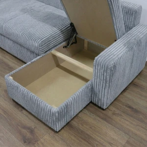 Ecksofa mit Schlaffunktion für das Wohnzimmer NIRVANA Breitcord Beige