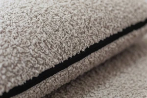 Ecksofa mit Schlaffunktion für das Wohnzimmer NIRVANA PLUS Bouclé Teddy Beige