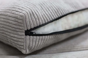 Modernes Ecksofa mit Schlaffunktion für das Wohnzimmer NIRVANA Cord Creme