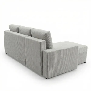 Modernes Ecksofa mit Schlaffunktion für das Wohnzimmer NIRVANA Cord Grün