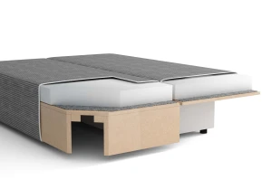 Schlafsofa mit Bettfunktion Lunera 2 Cord braun