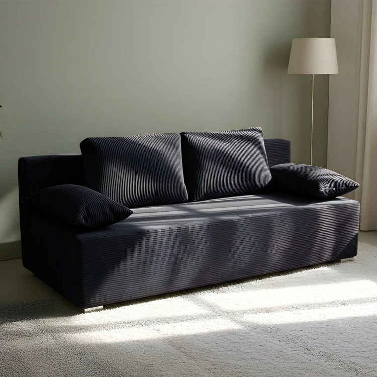 Schlafsofa mit Bettfunktion Lunera Prima 2 Cord anthrazit