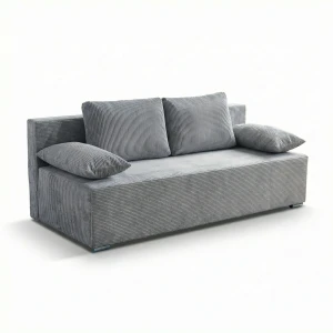 Schlafsofa mit Bettfunktion Lunera Prima 2 Cord aschgrau