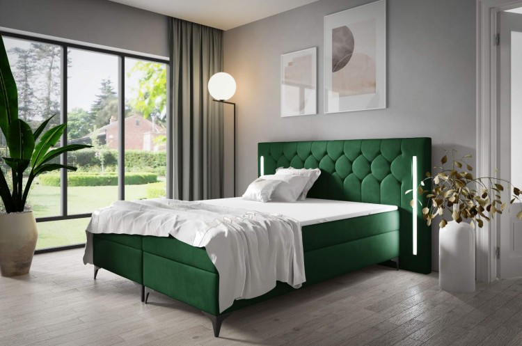 Boxspringbett Elizabeth 140x200 Grün