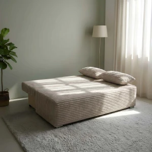 Schlafsofa mit Bettfunktion Lunera 2 Breitcord graphit