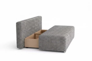Schlafsofa mit Bettfunktion Lunera 2 Breitcord graphit
