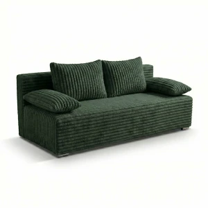 Schlafsofa mit Bettfunktion Lunera 2 Breitcord grün