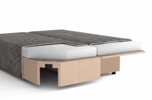 Schlafsofa mit Bettfunktion Lunera 2 Breitcord gelb