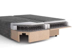 Schlafsofa mit Bettfunktion Lunera Prima 2 Breitcord creme
