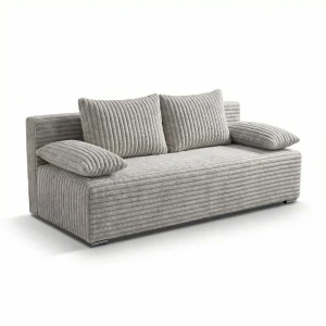 Schlafsofa mit Bettfunktion Lunera Prima 2 Breitcord grau