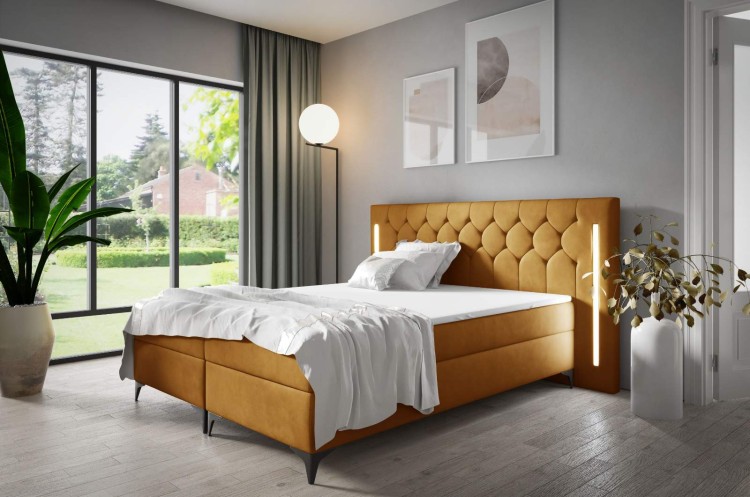 Boxspringbett Elizabeth 180x200 Gelb