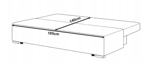 Schlafsofa mit Bettfunktion Lunera Prima 2 Breitcord gelb