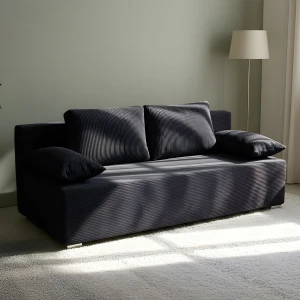 Schlafsofa mit Bettfunktion Lunera 2 Cord anthrazit