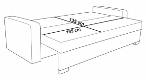 Sofa mit Schlaffunktion Vigo Grau