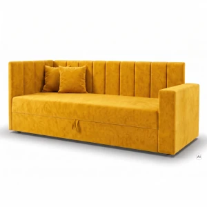Einzelbett mit Bettkasten Sovaro PRO 80x180 cm Senfgelb