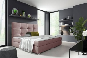 Boxspringbett Harry 1 160x200 Rosa