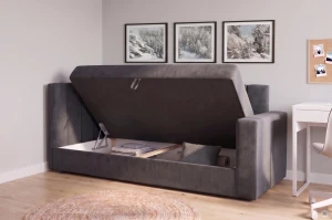 Einzelbett mit Bettkasten Sovaro PRO 80x200 cm Graphit